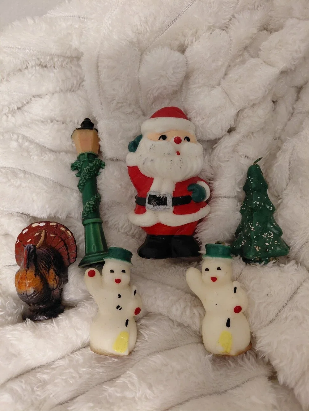 Vintage 50s 70s Holiday Sculpture Candles